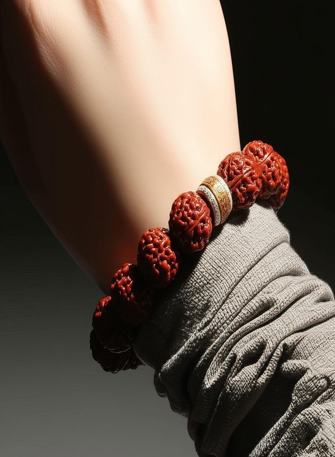 Chiorgone Vajra Bodhi Seed Zodiac Patron Buddha Bracelet, Spiritual Amulet for Men & Women, Natural Bodhi Good Luck Jewelry (Dog & Pig) - Image 3
